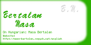 bertalan masa business card